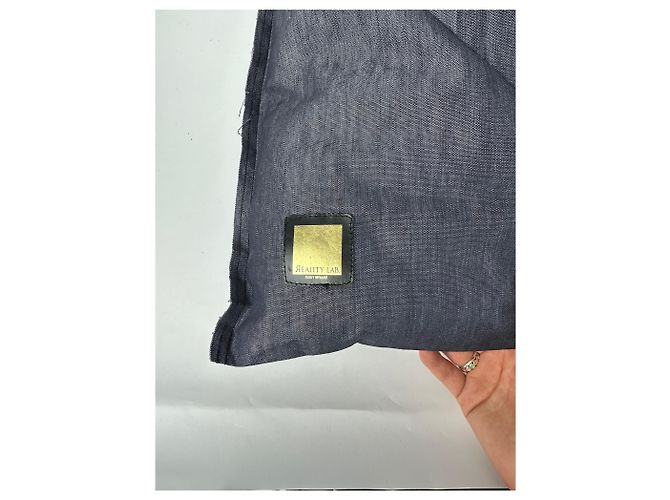Tote bag in tessuto Vintage Issey Miyake Reality Lab Blu scuro Viola - vista 8