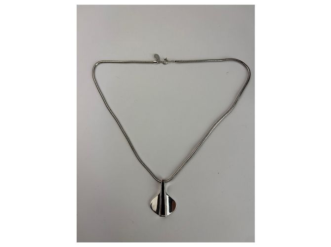 Collana con pendente Givenchy vintage fine anni 1970s Silver Black - vista 13