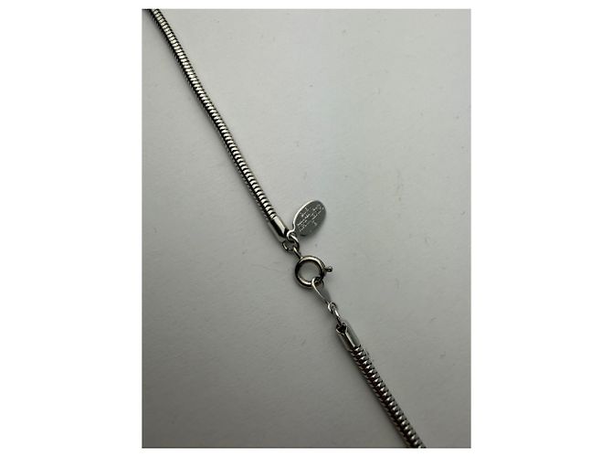 Collana con pendente Givenchy vintage fine anni 1970s Silver Black - vista 5