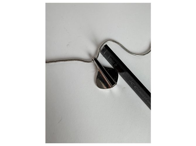 Collana con pendente Givenchy vintage fine anni 1970s Silver Black - vista 8