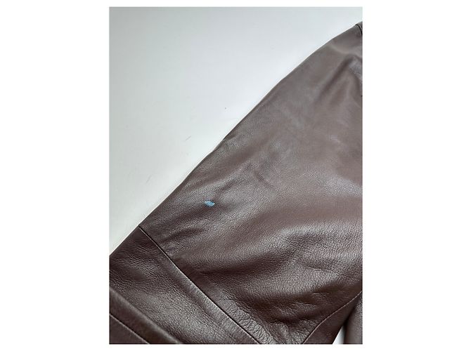 Pantaloni Vintage Givenchy Boutique in pelle di agnello Marrone S - view 5