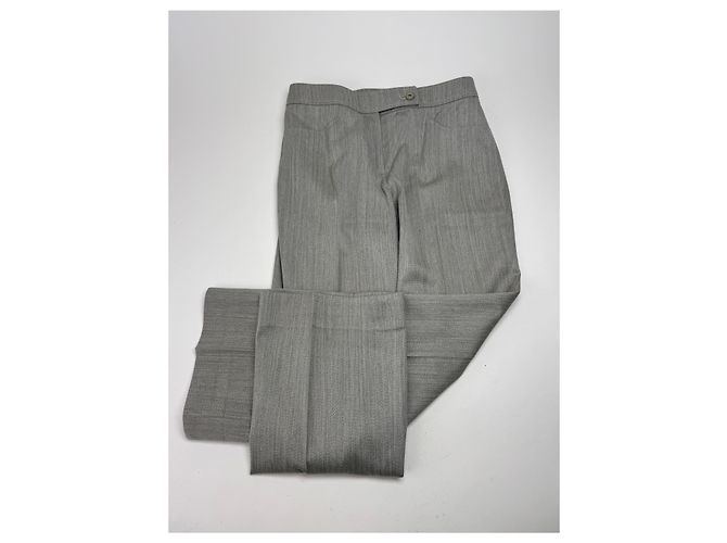 Vintage Courreges weite silberne Hose M - Ansicht 2
