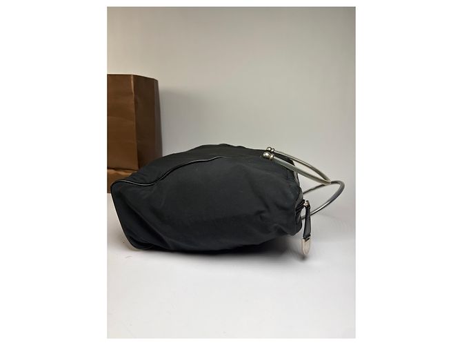 Borsa strutturata Vintage Loewe con manico, primi anni 2000, Nero - vista 6