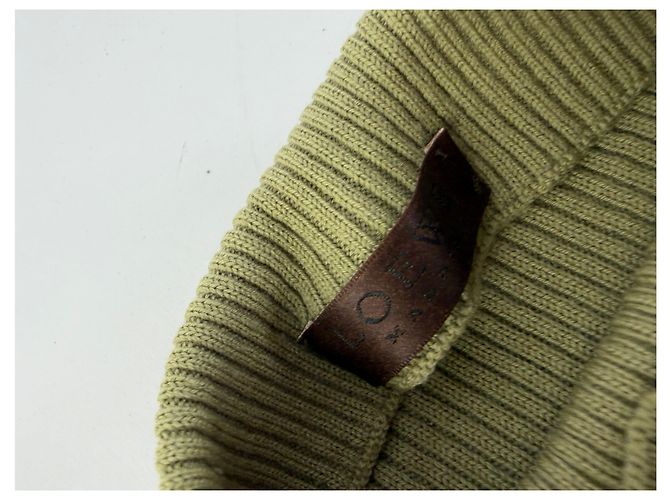 Vintage Loewe Ärmelloser Rollkragenpullover Light Olive M - Ansicht 11