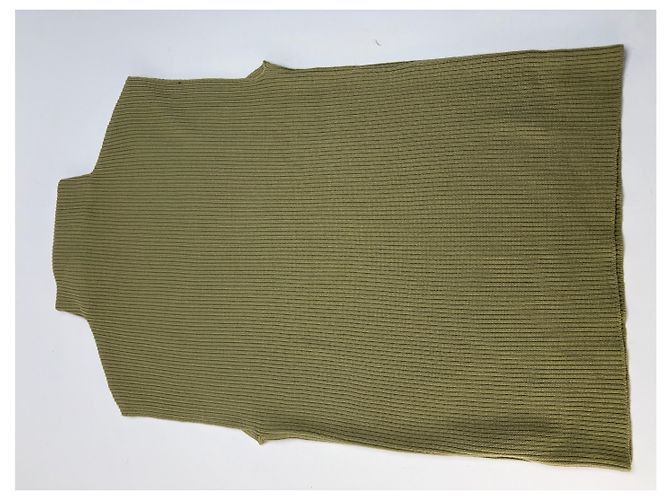 Vintage Loewe Ärmelloser Rollkragenpullover Light Olive M - Ansicht 12
