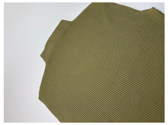Vintage Loewe Ärmelloser Rollkragenpullover Light Olive M - Ansicht 13