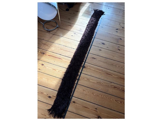 Sciarpa lunga Vintage Issey Miyake marrone scuro - vista 7