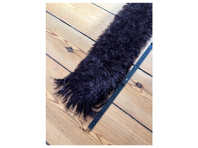 Sciarpa lunga Vintage Issey Miyake marrone scuro - vista 8
