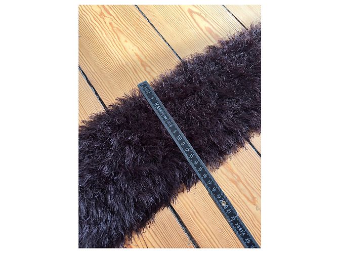 Sciarpa lunga Vintage Issey Miyake marrone scuro - vista 9