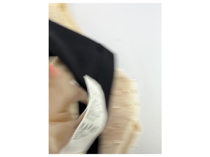 Vintage Miu Miu Perlen-Strukturkleid Cream Black S - Ansicht 11