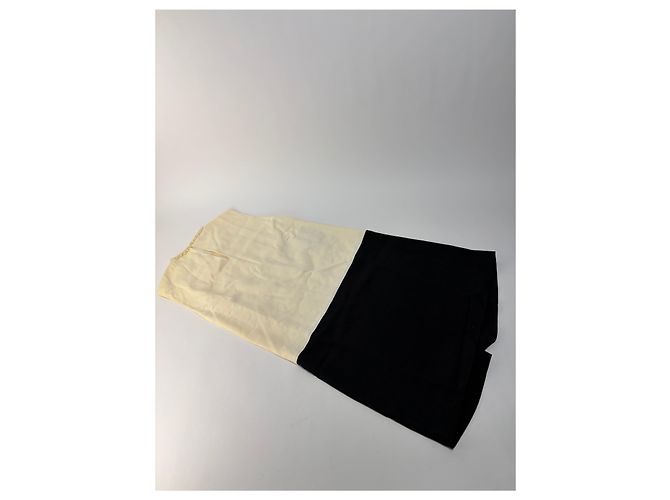 Vintage Miu Miu Perlen-Strukturkleid Cream Black S - Ansicht 12