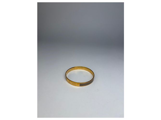 Bangles Vintage Chloé con Intarsio in Smalto Gold Taupe - vista 5