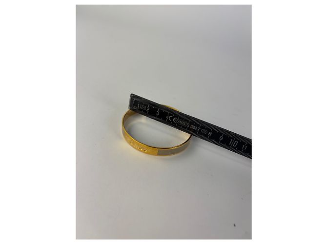 Bangles Vintage Chloé con Intarsio in Smalto Gold Taupe - vista 7