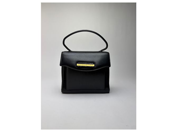 Vintage Givenchy Structured Top-Handle Bag Late 1980s Black - view 6