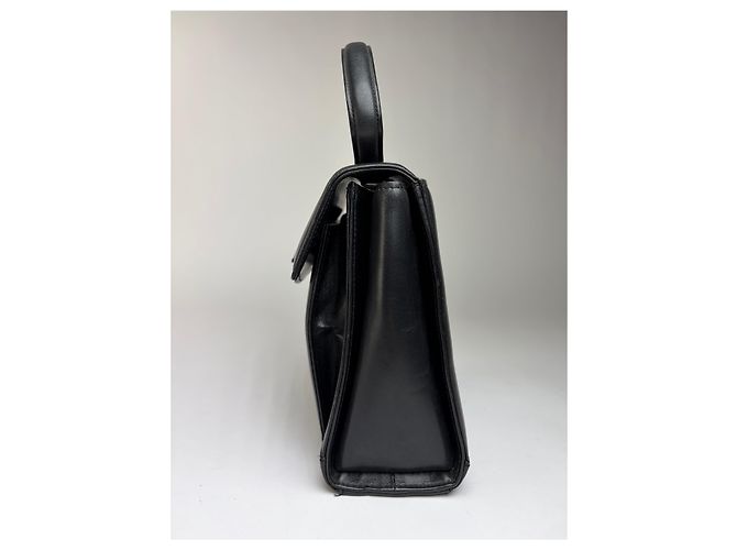 Vintage Givenchy Structured Top-Handle Bag Late 1980s Black - view 7