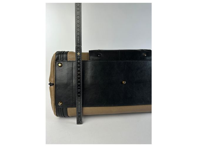 Vintage Chloé Strukturierte Handtasche Schwarz Beige - Ansicht 13