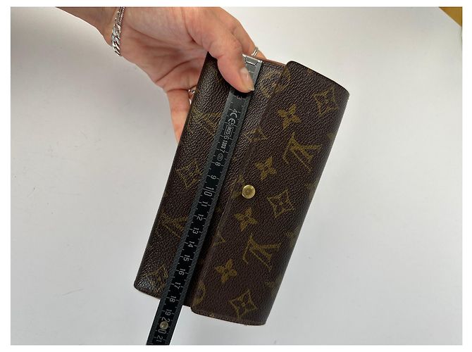 Vintage Louis Vuitton Monogram Canvas Bifold Wallet Brown Gold - Ansicht 11