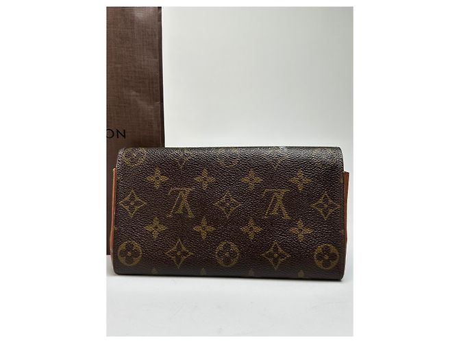 Vintage Louis Vuitton Monogram Canvas Bifold Wallet Brown Gold - Ansicht 14