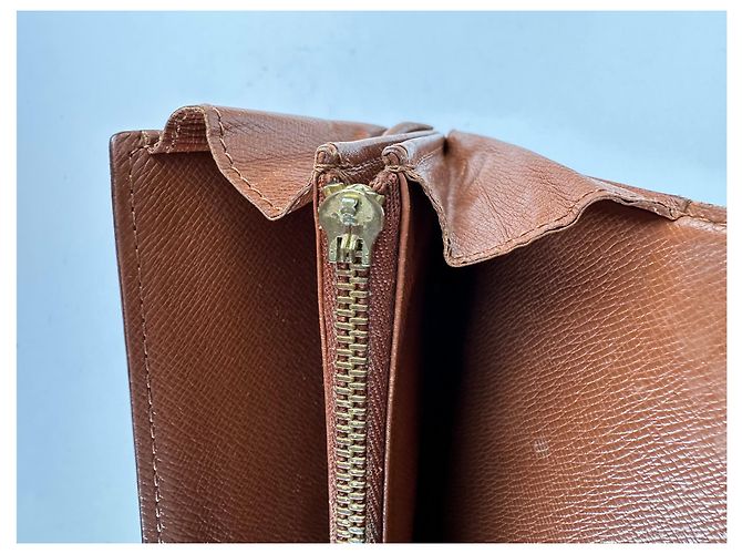 Vintage Louis Vuitton Monogram Canvas Bifold Wallet Brown Gold - Ansicht 7