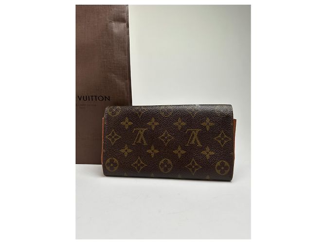 Vintage Louis Vuitton Monogram Canvas Bifold Wallet Brown Gold - Ansicht 9