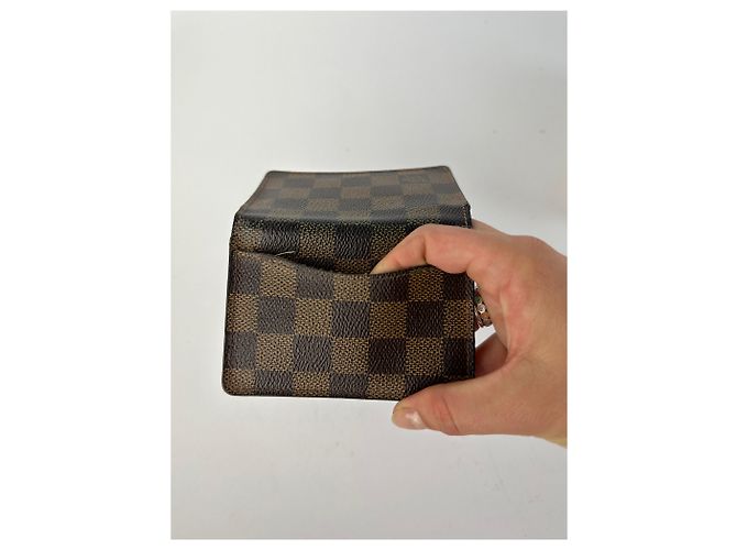Vintage Louis Vuitton Damier Ebene Bifold Wallet Brown - Ansicht 10