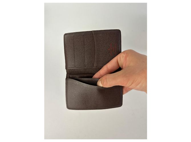 Vintage Louis Vuitton Damier Ebene Bifold Wallet Brown - Ansicht 11
