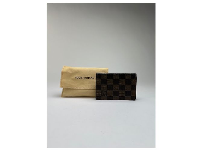 Vintage Louis Vuitton Damier Ebene Bifold Wallet Brown - Ansicht 14