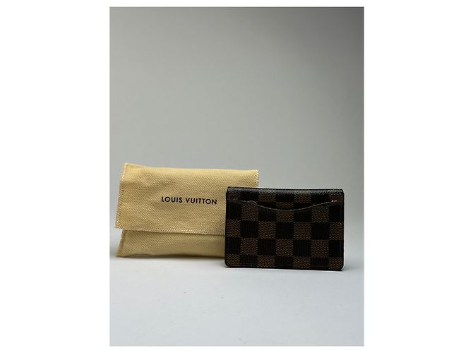 Vintage Louis Vuitton Damier Ebene Bifold Wallet Brown - Ansicht 15