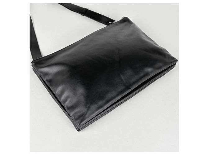 Borsa a tracolla Bottega Veneta in pelle nera - vista 2
