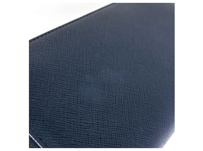 Portafoglio lungo Prada in pelle Saffiano, Navy - vista 4