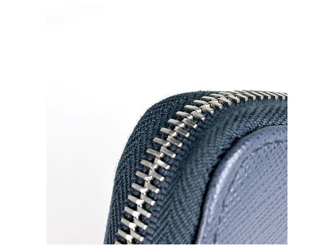 Portafoglio lungo Prada in pelle Saffiano, Navy - vista 5