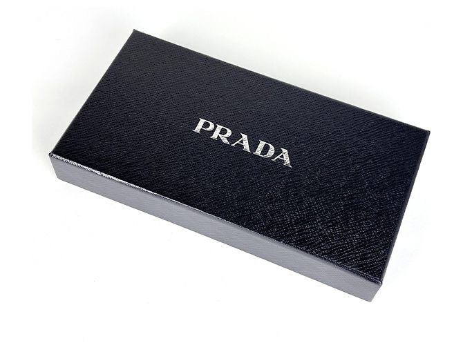 Portafoglio lungo Prada in pelle Saffiano, Navy - vista 8