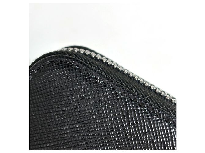 Portafoglio lungo Prada in pelle Saffiano nera - vista 4