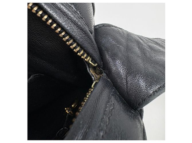 Borsa a tracolla Chanel in pelle nera - vista 11