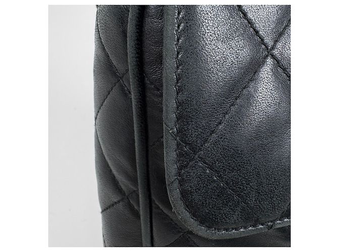 Borsa a tracolla Chanel in pelle nera - vista 5