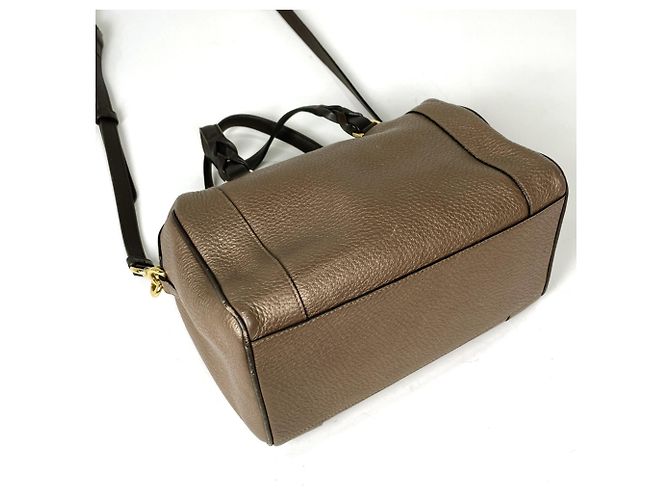 Borsa a mano Loewe Fusta 25 in pelle marrone - vista 2