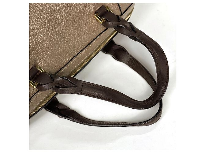 Borsa a mano Loewe Fusta 25 in pelle marrone - vista 5