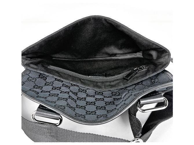 Borsello da vita Gucci pattern GG in tela nera - vista 7