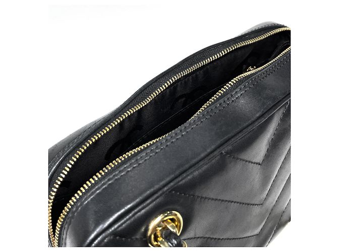 Chanel Schultertasche aus schwarzem Leder - Ansicht 7