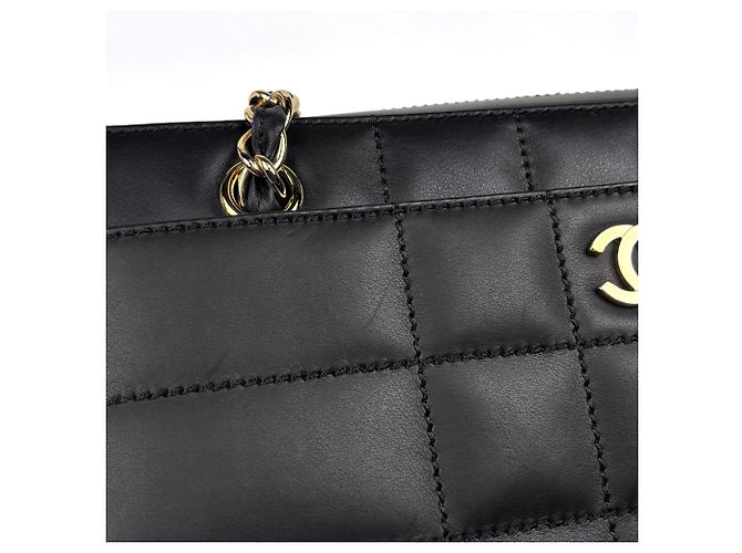 Borsa a mano Chanel in pelle nera - vista 5