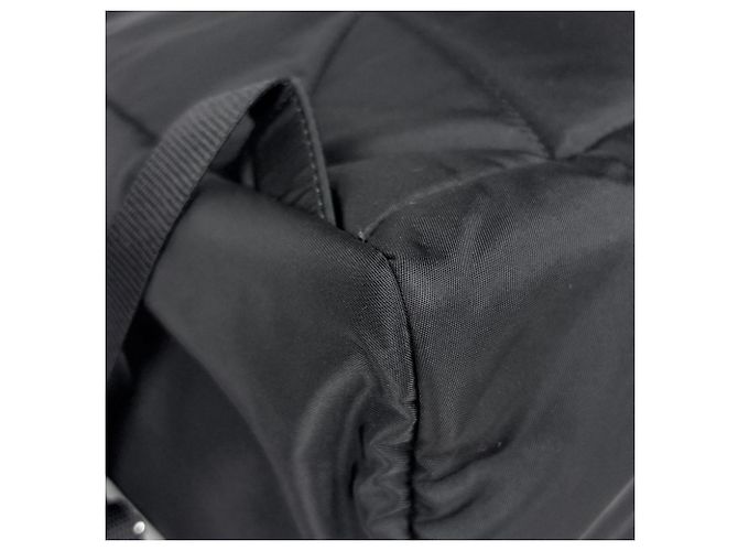 Zaino Prada da donna in nylon e pelle nera - vista 4