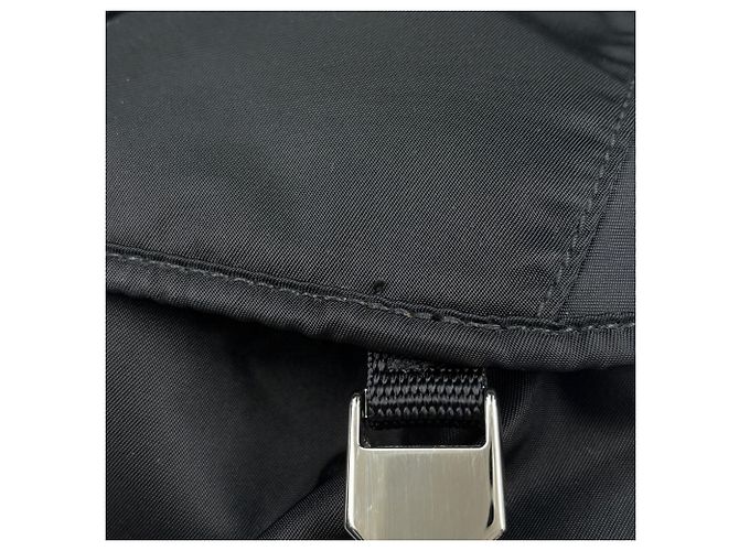 Zaino Prada da donna in nylon e pelle nera - vista 6