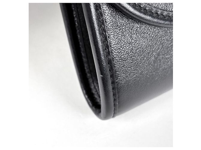 Borsa a tracolla Gucci in pelle nera - vista 3