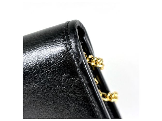 Borsa a tracolla Gucci in pelle nera - vista 4
