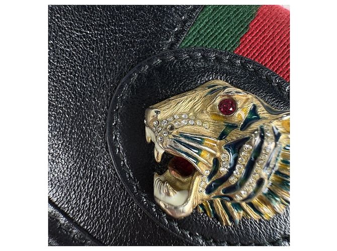Borsa a tracolla Gucci in pelle nera - vista 5