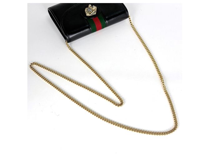 Borsa a tracolla Gucci in pelle nera - vista 6