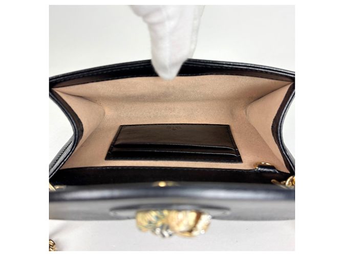 Borsa a tracolla Gucci in pelle nera - vista 7