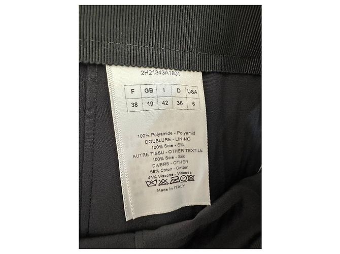 Autre Marque Falda midi plisada negra Christian Dior Sz.38 de segunda mano - vista 4