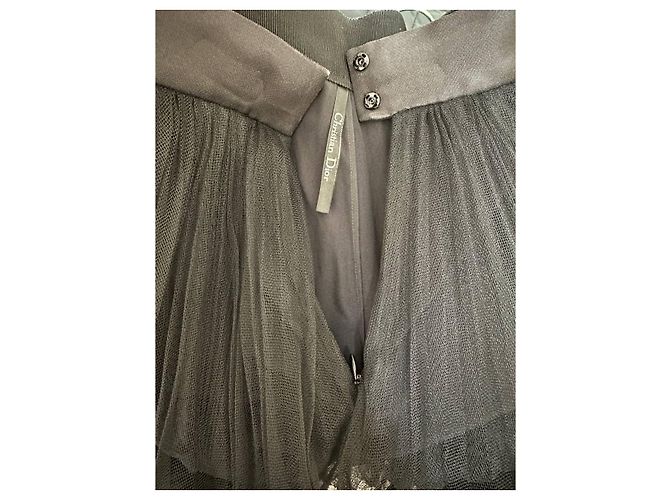 Autre Marque Falda midi plisada negra Christian Dior Sz.38 de segunda mano - vista 6