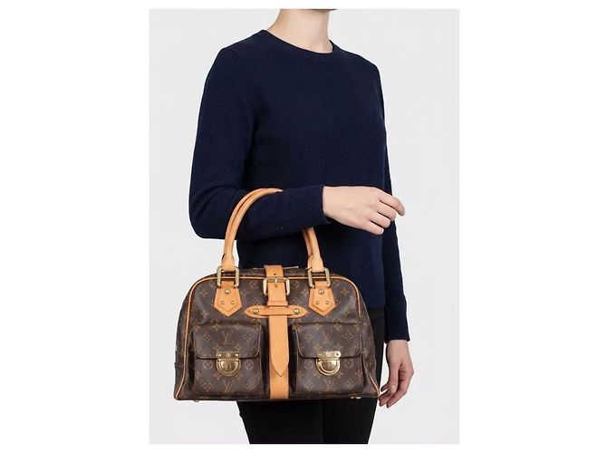 Borsa Tote Louis Vuitton Manhattan GM Monogram Usata - vista 8